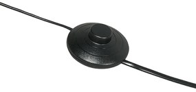 Moderne booglamp zwart met kap - Vinossa