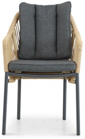 Tuinset 4 personen 180 cm Aluminium/rope Taupe Lifestyle Garden Furniture Marbella/Vienna