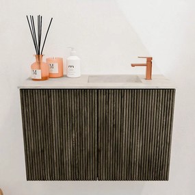 Mondiaz Joya DLux 60cm toiletmeubel shadow met wastafel faye rechts 1 kraangat ostra