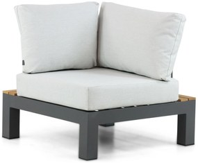 Loungeset 6 personen Aluminium/Teak Grijs Lifestyle Garden Furniture Vittoria