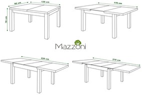 ROYAL GOUDEN eiken artisan / beige, EETTAFEL, UITSCHUIFBAAR