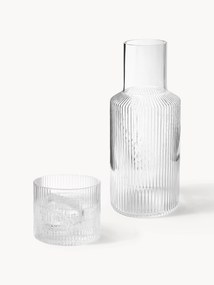 Kleine mondgeblazen karaf Ripple met tumbler