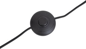 Industriële vloerlamp zwart met hout 2-lichts - Jakub