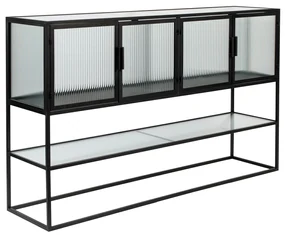 Dutchbone Boli Dressoir Met Ribbel Glas - 150x38x90cm.