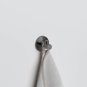 Clou Kaldur handdoekhaak gunmetal geborsteld