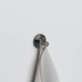 Clou Kaldur handdoekhaak gunmetal geborsteld