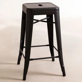 Stapelaar Hoge Kruk In Staal Lix Matzwart & ↑65 Cm - Sklum