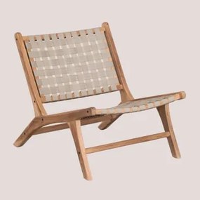 Diama Fauteuil Van Teakhout Bruin - Tarwe - Sklum