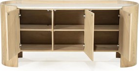 Eleonora Don Dressoir Eiken Met Wit Marmer - 165x45x75cm.