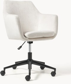 Fluwelen bureaustoel Nora, in hoogte verstelbaar