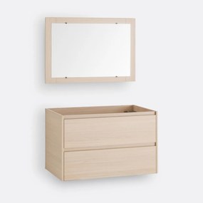 Wandmeubel voor wastafel + spiegel L80 cm, Nirio