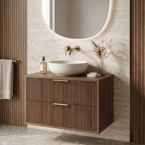 Badkamerkast onder wastafel Rea Mono 80cm Brown