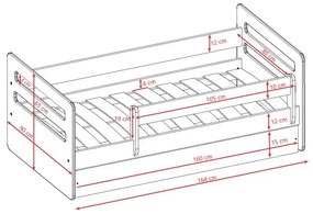 Peuter Groente Eenpersoonsbed Kami - Voor kinderen Kinderen Peuter Junior 5056231742344 Children's Beds Home, 160x80, Nee, 10 cm schuim/kokos/boekweit