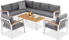 Zakintos Corner 7 aluminium kit wit Tuinpunt