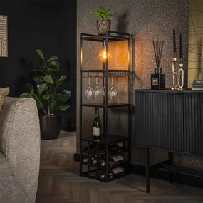 Metalen Wijnrek Met Lamp