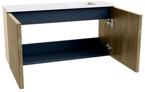 Mondiaz Joya 80cm toiletmeubel dusk met wastafel faye rechts 1 kraangat talc