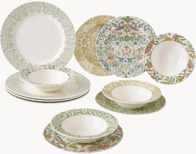 Serviesset Morris & Co. van keramiek, 12-delig
