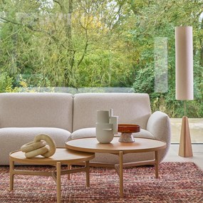 Salontafel, diameter 94 cm, eiken fineer, Alyasa