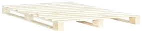 vidaXL Bedframe pallet massief grenenhout 160x200 cm