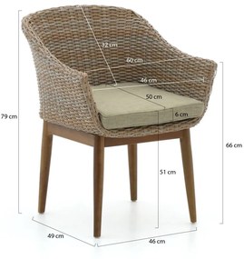 Intenso Bordano/Oxford 90cm dining tuinset 5-delig