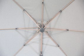 Zweefparasol  3x3m S2 Excellent (excl. voet) Grijs-antraciet Camello Luna