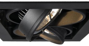 Grote Inbouwspot zwart AR111 verstelbaar 2-lichts - Oneon Design, Modern QR111 / AR111 / G53 Binnenverlichting Lamp