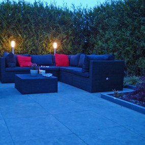 Moderne buitenlamp paal staal 110 cm IP44 - Rox