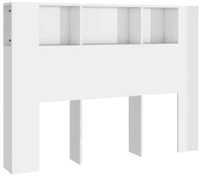 vidaXL Hoofdbordkast 140x18,5x104,5 cm hoogglans wit