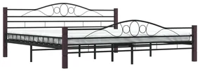 vidaXL Bedframe metaal zwart 200x200 cm