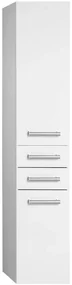 Aqualine Vega kolomkast met wasmand 184x40x31cm wit