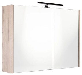 Best Design Happy spiegelkast met verlichting 80x60cm eiken