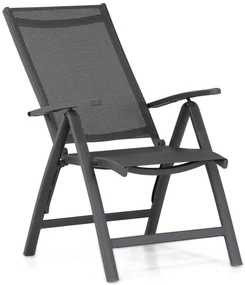 Tuinset Ronde Tuintafel 4 personen 125 cm Aluminium/Textileen /Aluminium/textileen Grijs  Presto Vasto/Ancona