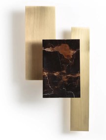 Wandlamp in marmer en messing, Portson