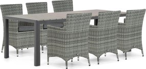 Tuinset 6 personen 217 cm Wicker Grijs Domani Furniture Miami/Young