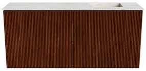 Mondiaz Joya DLux 90cm toiletmeubel ruby met wastafel faye rechts zonder kraangat ostra
