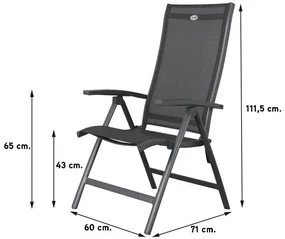 Hartman Salvatore/President 160 cm. verstelbare tuinset - 5-delig
