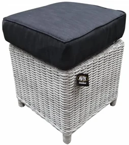 AVH XL voetenbank 40x40xH45 cm wit grijs