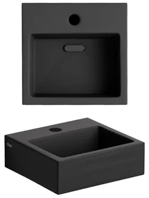 Clou Flush 1 fontein 28x27cm kraangat Keramiek Zwart mat CL/03.12010