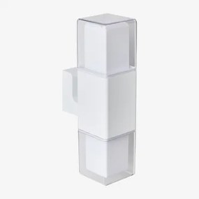 Led Buitenwandlamp In Aluminium Met 2 Lichtpunten Torevi Wit - Sklum