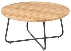 4 Seasons Outdoor Verdi loungetafel met rond teak blad Ø 73 cm  Loungetafel    houtkleur weerbestendig