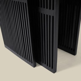 Zuilen Set Teak Latjes Zwart