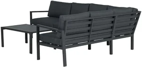 Garden Impressions Denver loungeset 4-delig - zwart