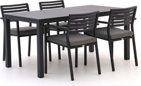 Diningset Bellagio | 4 personen aluminium | Tuinset stapelbaar | 5-delig | Kees Smit Tuinmeubelen