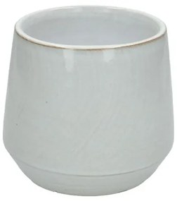 Bloempot, steengoed, wit,Ø 15 cm