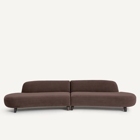 6-zits bank in linnen fluweel, Rosebury, ontwerp Emmanuel Gallina