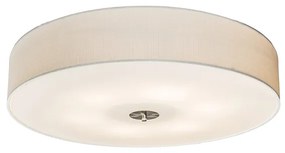 Stoffen Landelijke plafondlamp wit 70 cm - Drum Jute Landelijk / Rustiek, Modern E27 rond Binnenverlichting Lamp