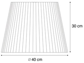 Buiten lampenkap met oranje touw IP54 40/28/30Japandi IP54 rond
