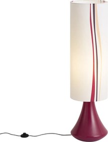 Retro vloerlamp paars met stoffen kap multicolor - Mina