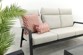 Lagos/Atlanta stoelen & 3-zitsbank loungeset 5-delig verstelbaar - Antraciet