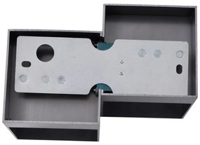 Moderne wandlamp gunmetal 2-lichts - Transfer Double